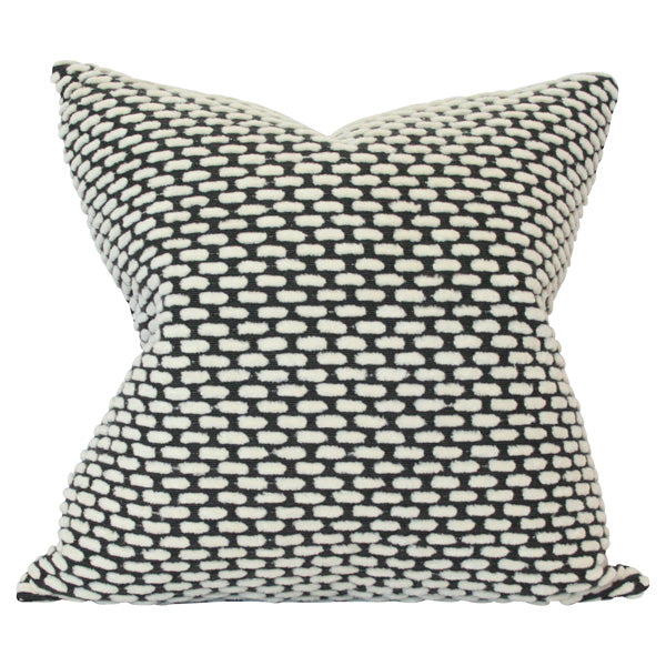 Pebble Onyx Reverse Custom Designer Pillow | Arianna Belle