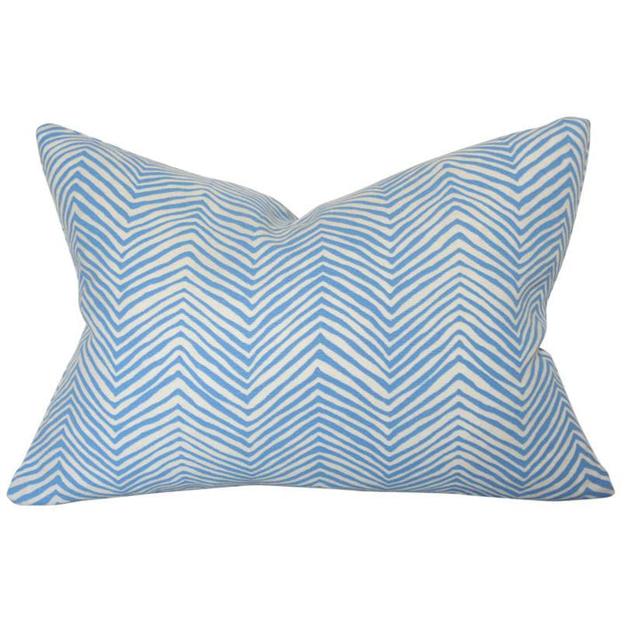 Petite Zig Zag French Blue Custom Designer Pillow | Arianna Belle