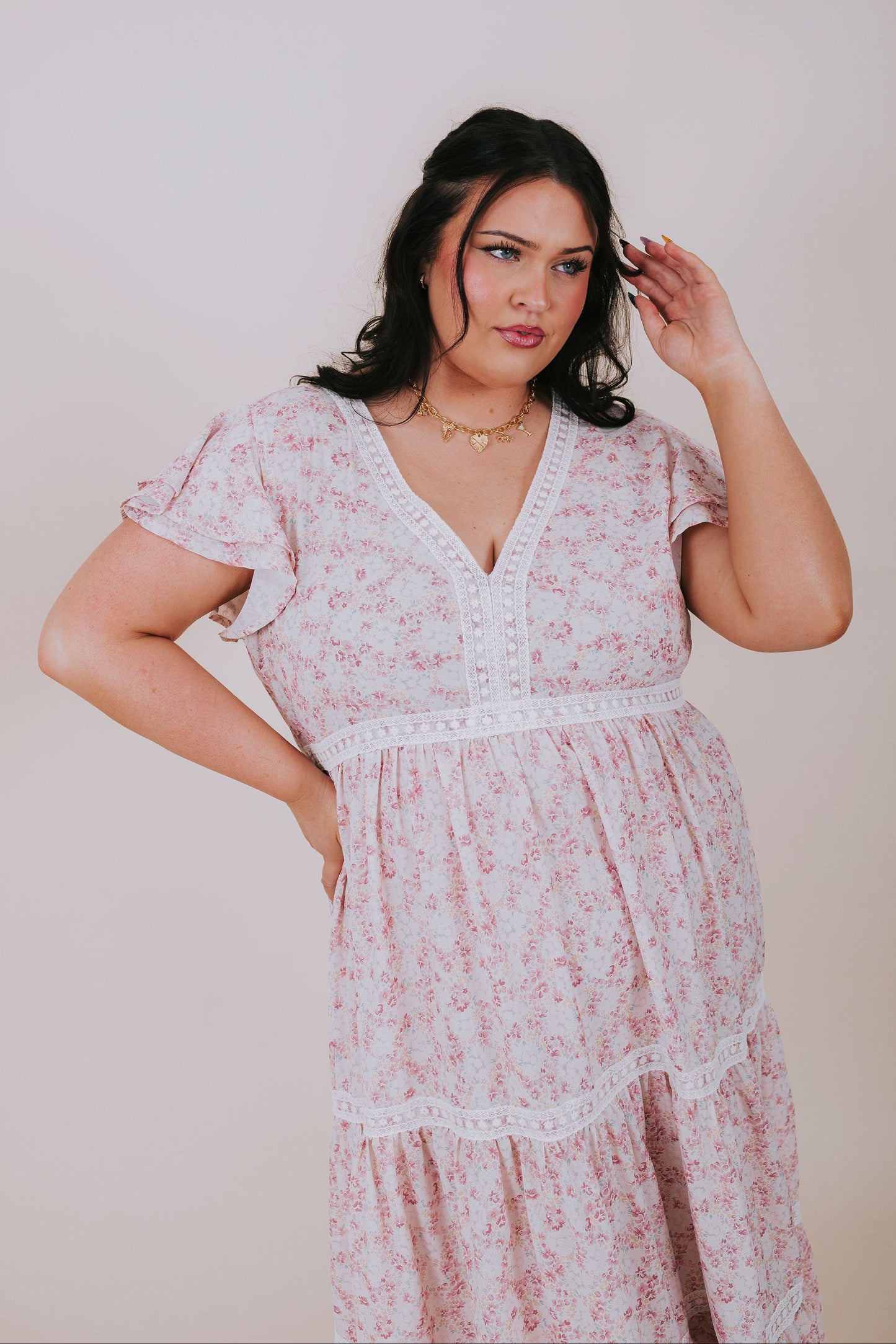 PLUS SIZE - Peach Tart Dress