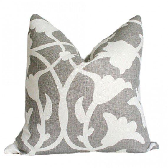 Poetical Grey Custom Designer Pillow | Arianna Belle
