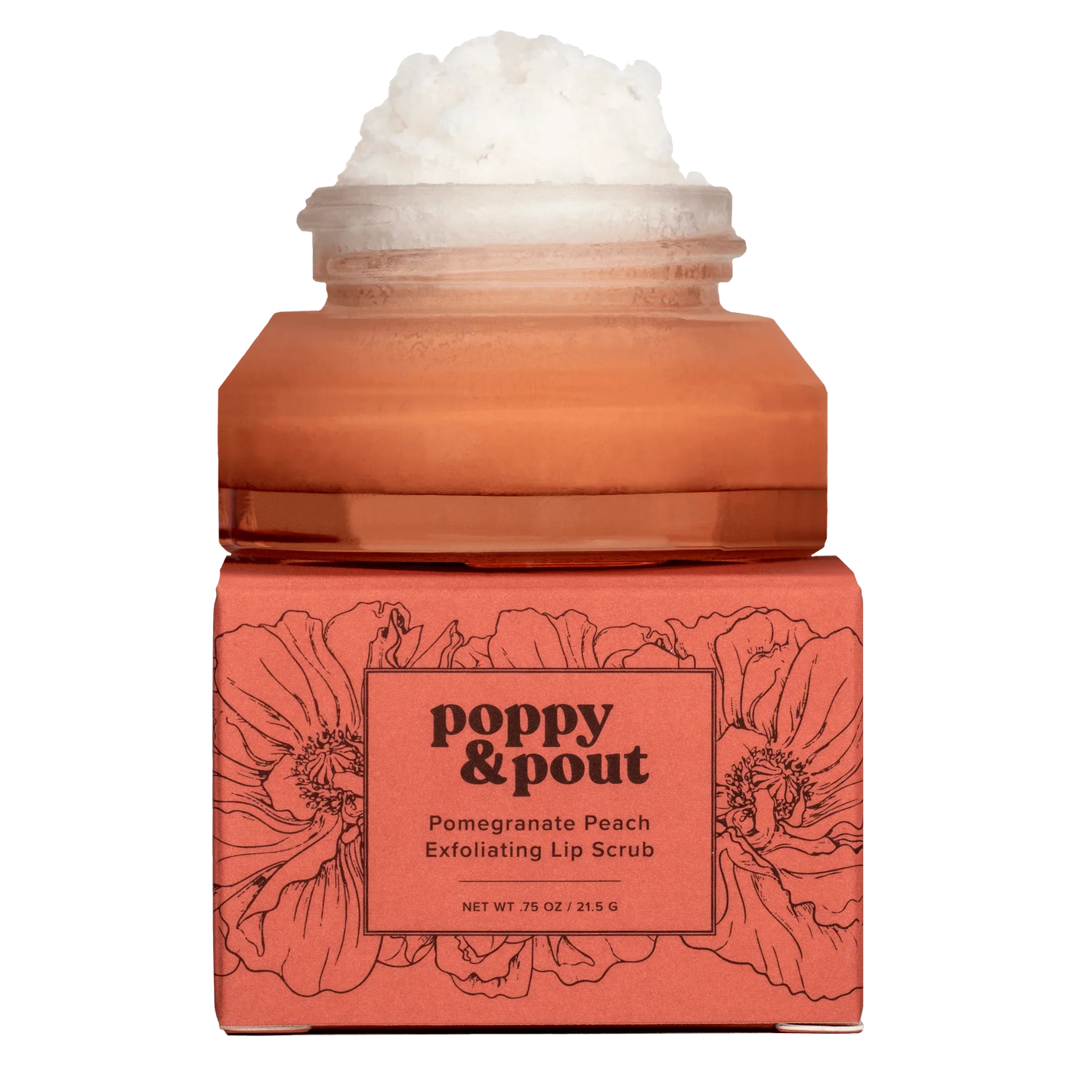 POPPY & POUT - Lip Scrub - Pomegranate Peach