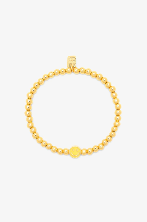 PURA VIDA - Happy Face Ball Bead Stretch Bracelet
