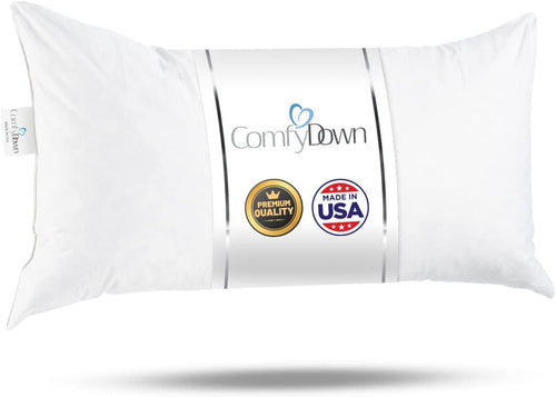Rectangle Decorative Pillow Insert - 95% Feather 5% Down - by ComfyDown