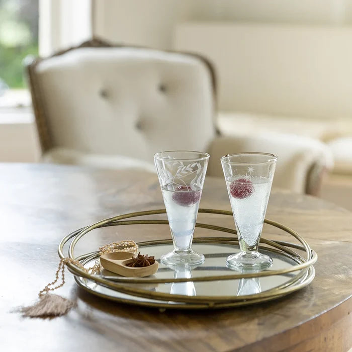 Round Mirrored Tray