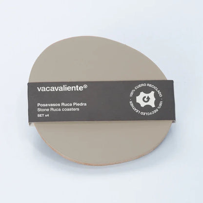 RUCA STONE COASTERS (X4) ASH (GREY 20)