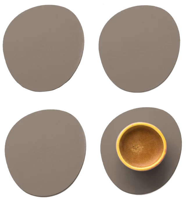 RUCA STONE COASTERS (X4)  GREY FUNGI