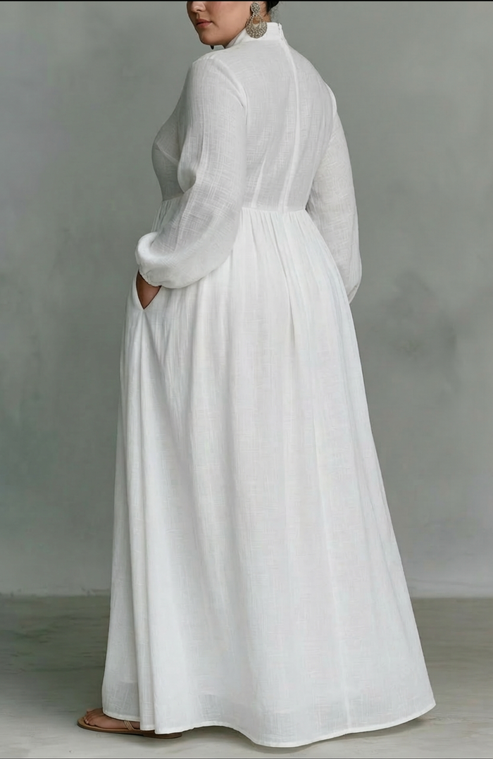Serena | Flowing Button Front Maxi Dress