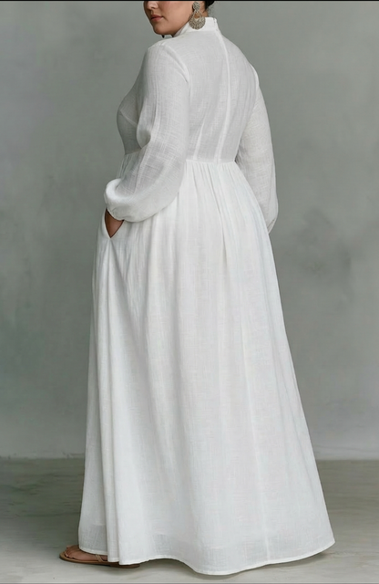 Serena | Flowing Button Front Maxi Dress