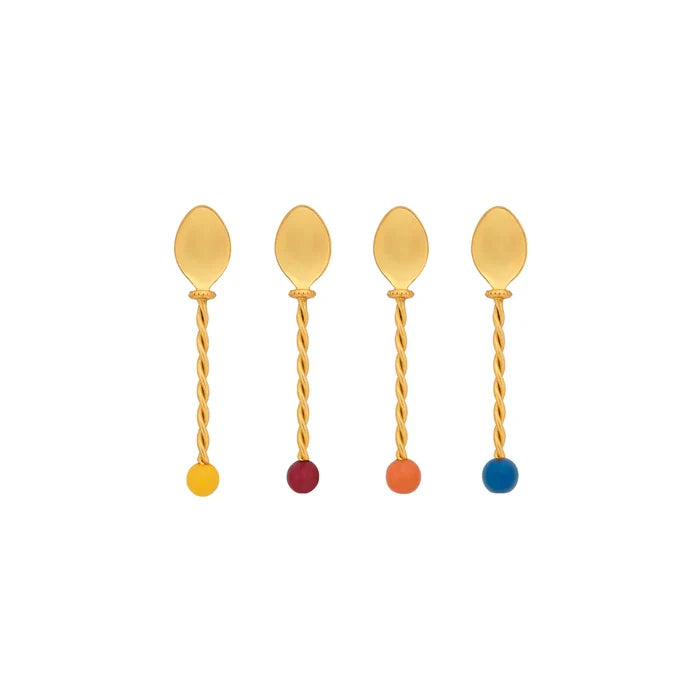 SET 4 DESSERT SPOONS 14 cm