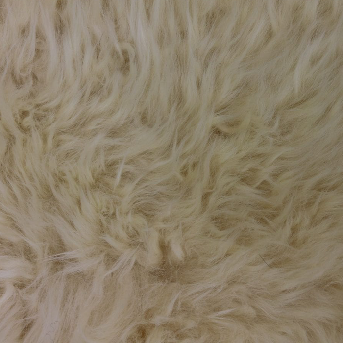 Sheepskin Rug Long Wool Champagne