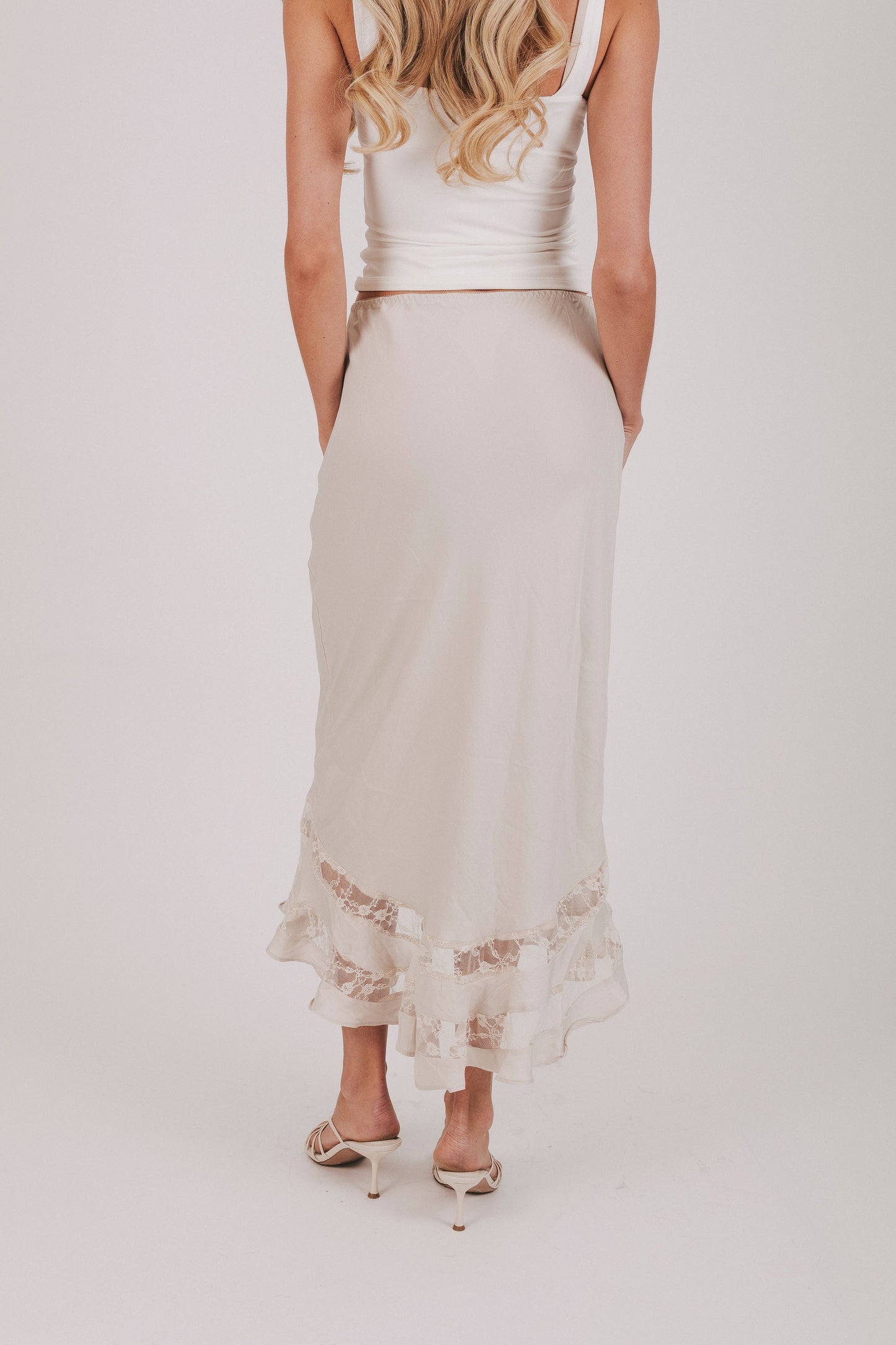 FREE PEOPLE - Long Lost Lover Maxi Slip Skirt