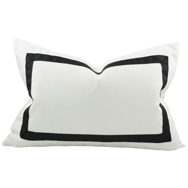 Solid White with Grosgrain Ribbon Border (Last Chance)