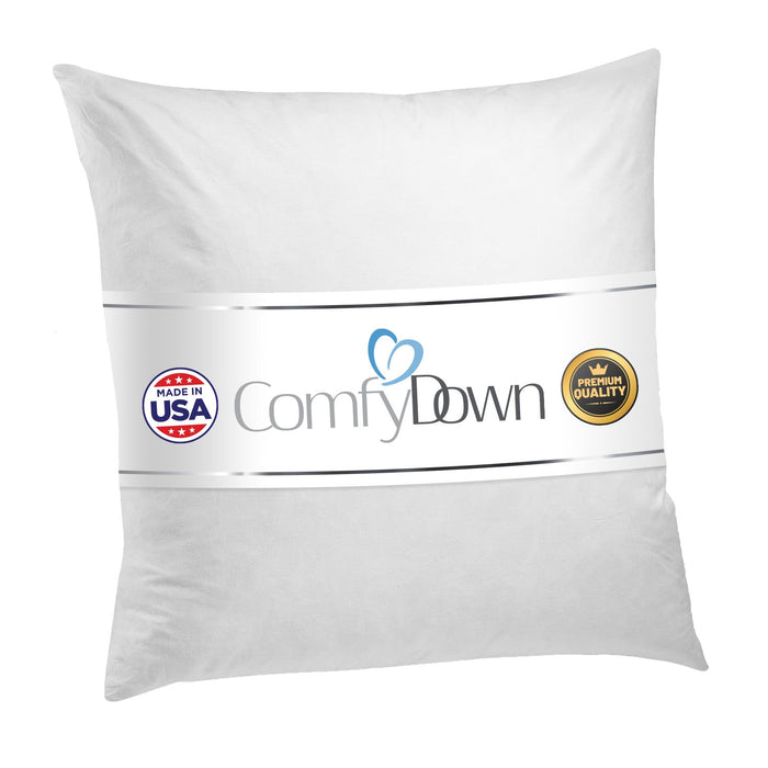 Square Decorative Pillow Insert - 95% Feather 5% Down - by ComfyDown