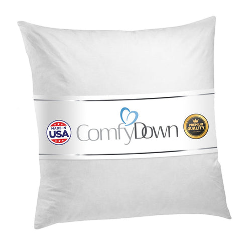 Square Decorative Pillow Insert - 95% Feather 5% Down - by ComfyDown