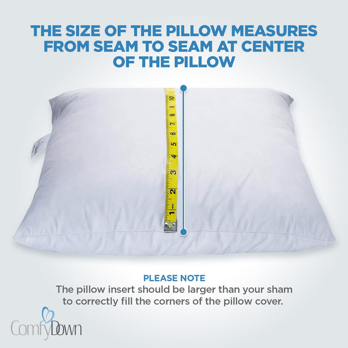 Square Decorative Pillow Insert - 95% Feather 5% Down - by ComfyDown