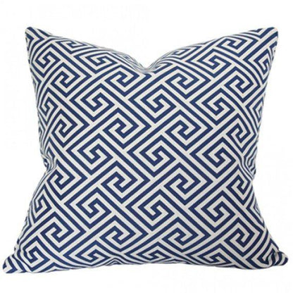 St Tropez Greek Key Navy Custom Designer Pillow | Arianna Belle