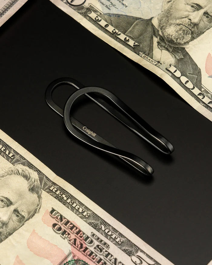 STATION MONEY CLIP-VAPOR BLACK