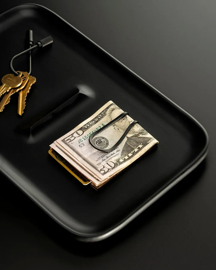 STATION MONEY CLIP-VAPOR BLACK