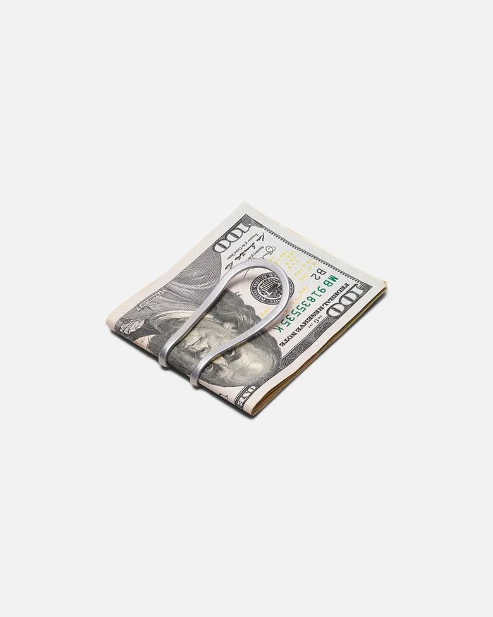 STATION MONEY CLIP-VAPOR SILVER