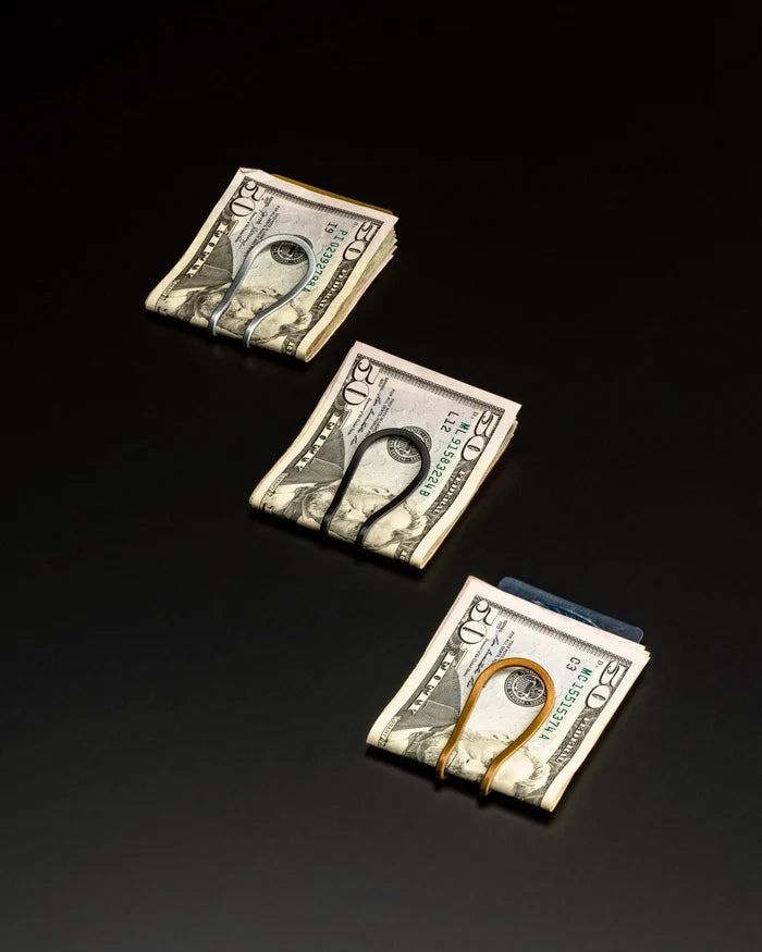STATION MONEY CLIP-VAPOR SILVER