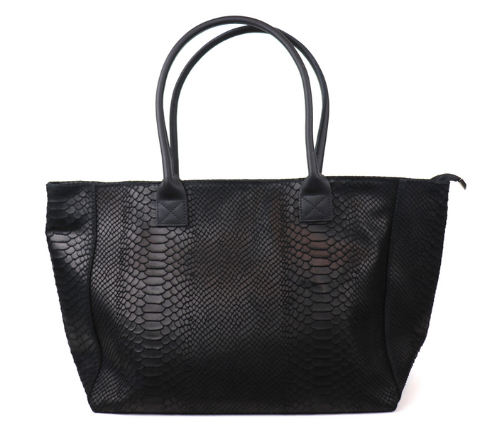 Suede two style shopper bag