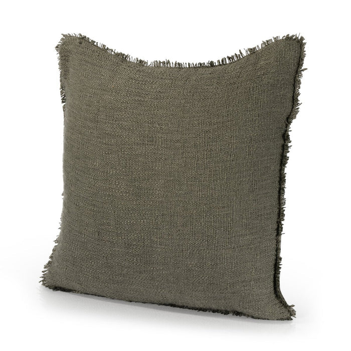 THARP OUTDOOR PILLOW TEXTURE OLIVE 20X20