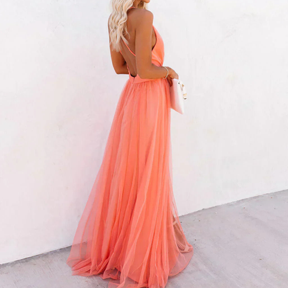 The Spark | Coral Light Maxi Dress