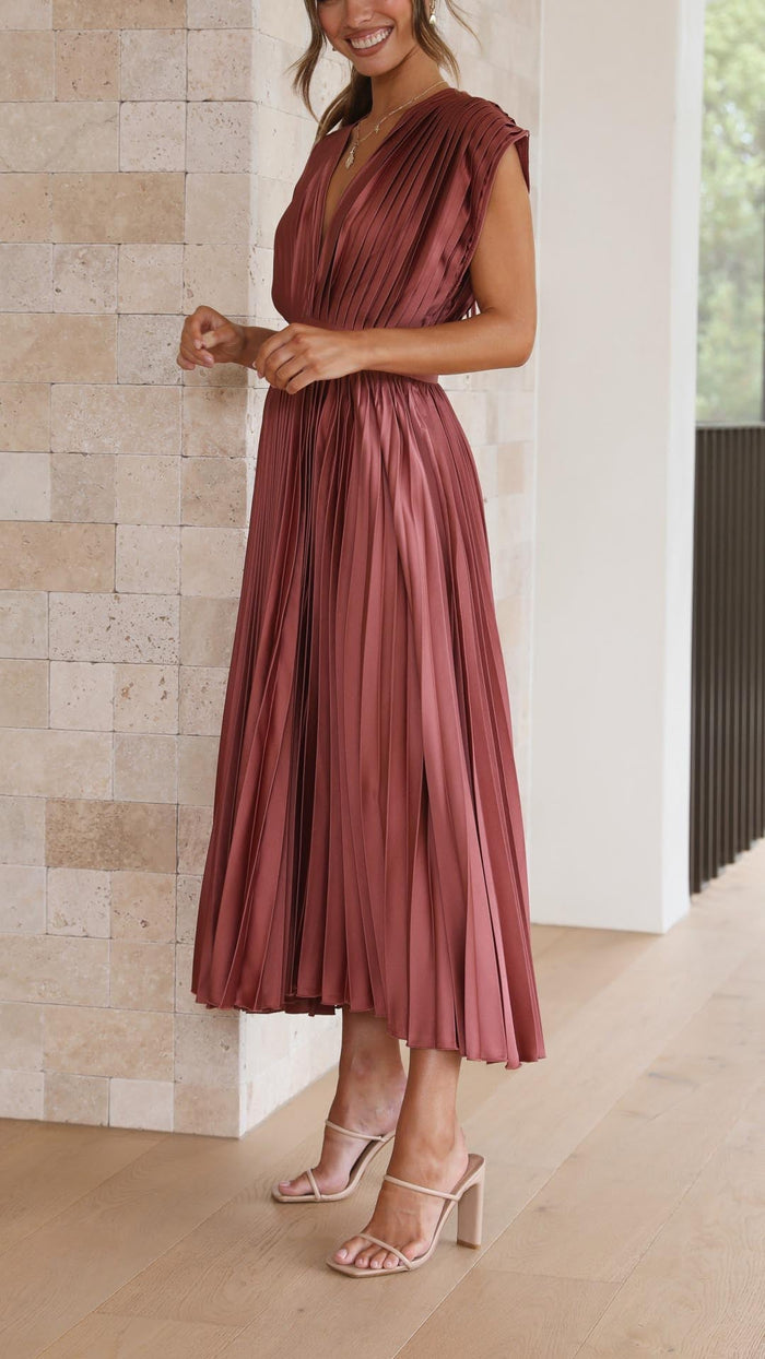 The Spark | Elegant Pleated Dress
