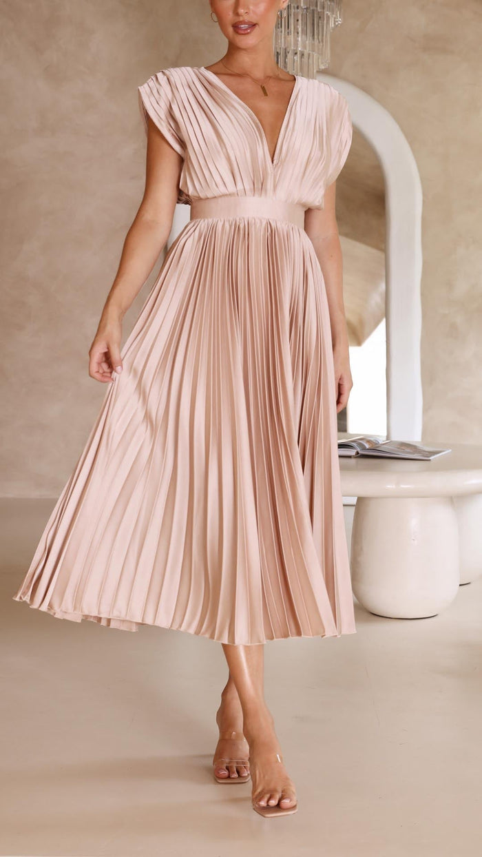The Spark | Elegant Pleated Dress