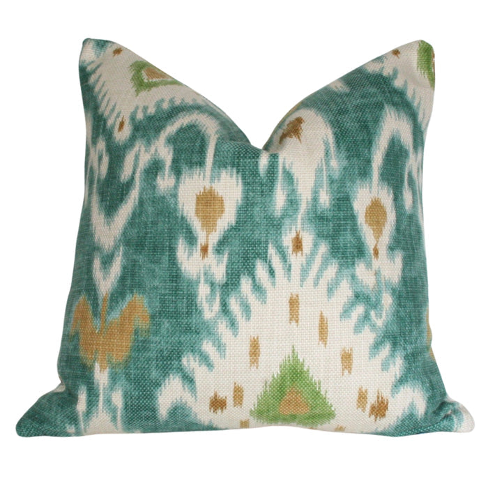 Tilbury Teal and Green Ikat (Last Chance)