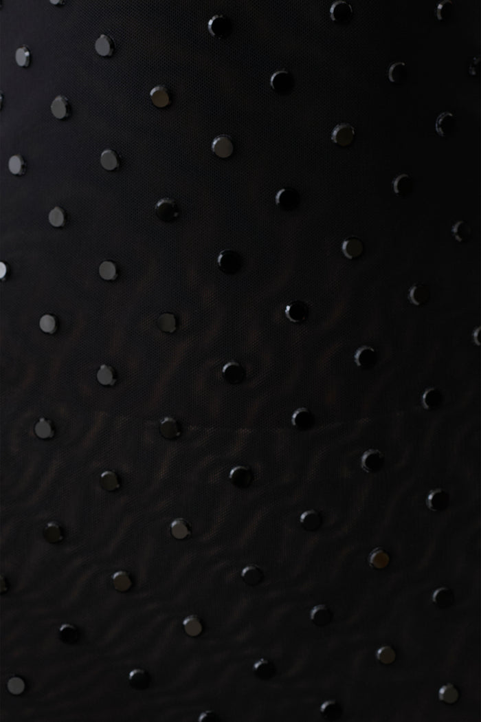 Valentine Diamante Maxi Dress - Black