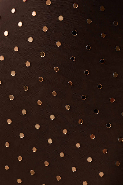 Valentine Diamante Maxi Dress - Chocolate