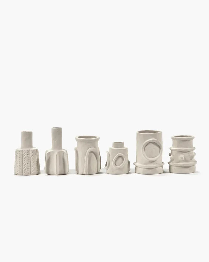 VASE ASS/6 BEIGE MOLLY