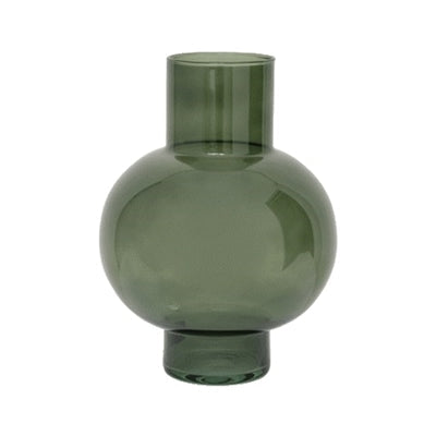 VASE RECYCLED GLASS TUMMY-DUCK GREEN