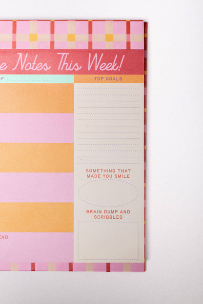 BANDO - Week to Week Desk Planner, Take Notes This Week