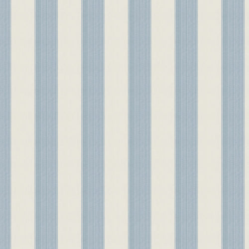 Wide Stripe French Blue Fabric