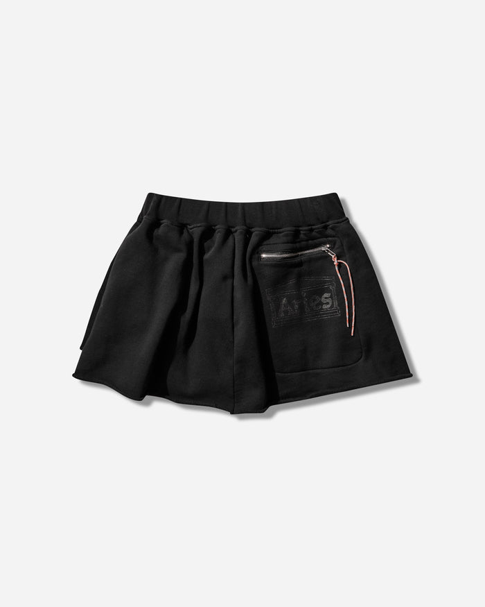 Aries Premium Temple Rara Mini Sweatskirt Black Skirts Mini AR3290005 BLACK