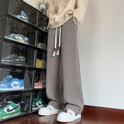 XAVIERA – MODERN STRIPED FLEECE PANTS